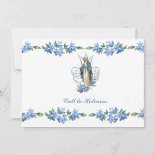 Vintage Virgin Mary Catholic Floral Religious Card