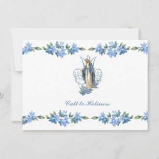 Vintage Virgin Mary Catholic Floral Religious Card