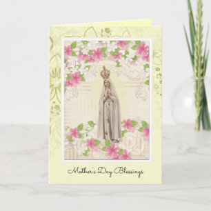 Vintage Virgin Mary Fatima Jesus Religious Card