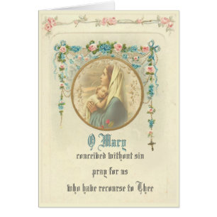 Vintage Virgin Mother Mary with Baby Jesus