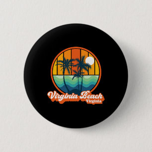 Vintage Virginia Beach Virginia Summer 90s Beach S 6 Cm Round Badge