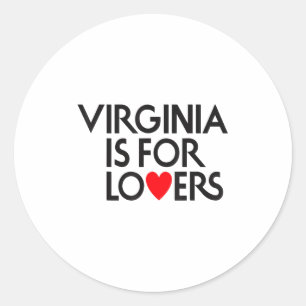 Vintage Virginia Is For The Lovers _1  Classic Round Sticker