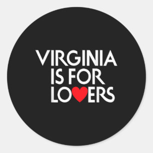 Vintage Virginia Is For The Lovers  Classic Round Sticker