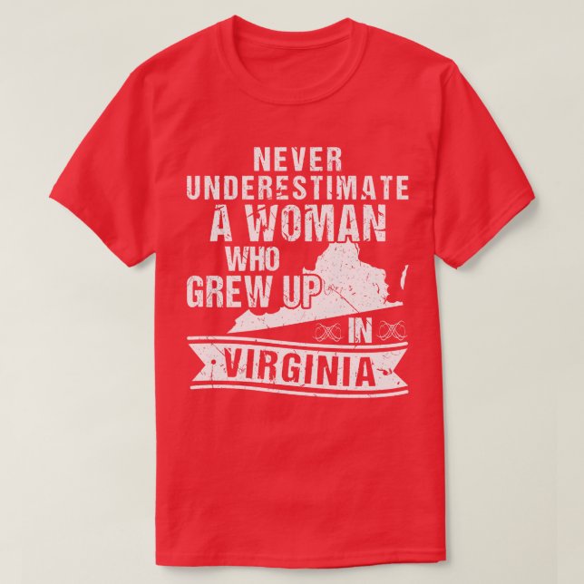 Vintage Virginia Map Woman T-Shirt (Design Front)