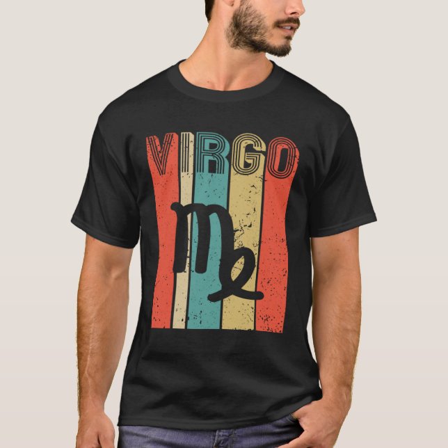 Vintage Virgo Girls Women  Zodiac Astrology T-Shirt (Front)