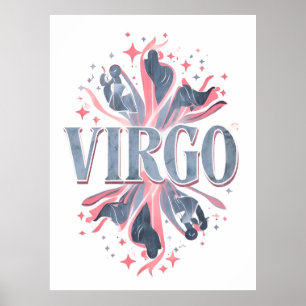Vintage Virgo Zodiac Sign Whimsical Illustration