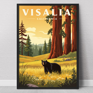 Vintage Visalia California Poster