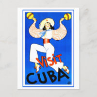 Vintage Visit Cuba Travel Poster