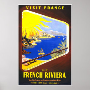 Vintage Visit France Print