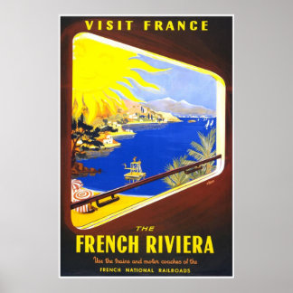 Vintage Visit France Print