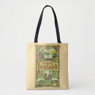 Vintage Visit Ireland Travel Tote Bag