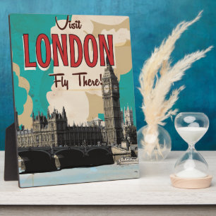 Vintage Visit London - Fly There Plaque