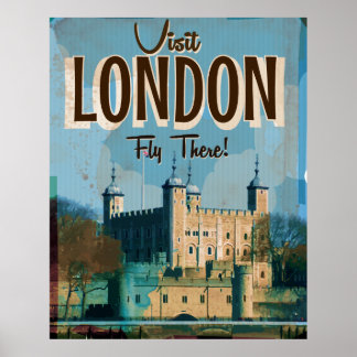 Vintage Visit London - Fly There Poster