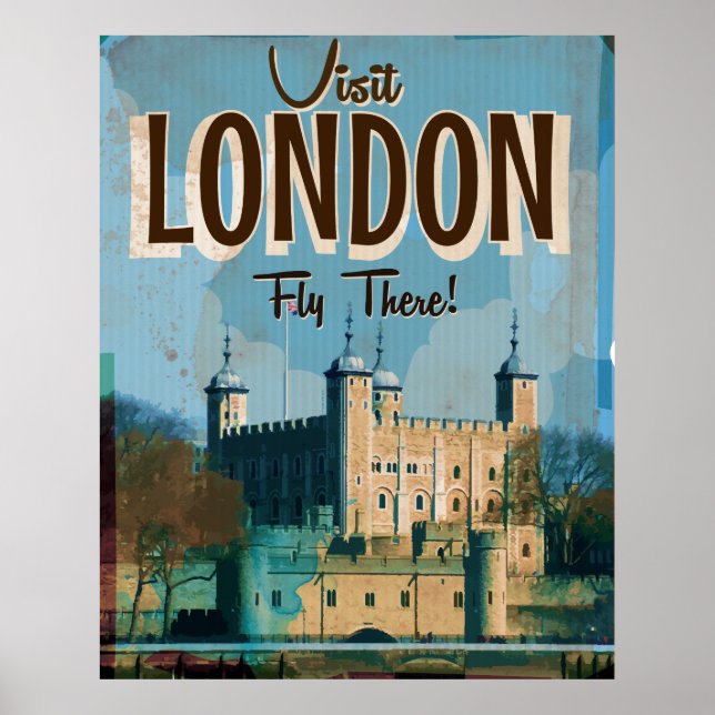 Vintage Visit London - Fly There Poster (Front)