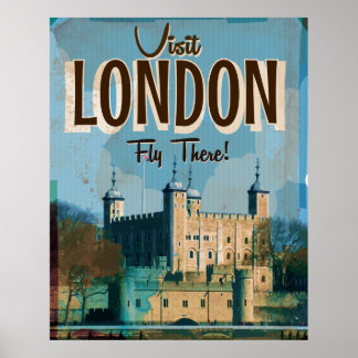 Vintage Visit London - Fly There Poster