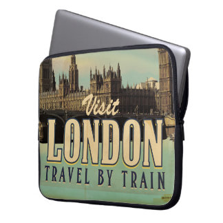 Vintage Visit London poster Laptop Sleeve