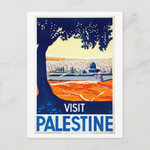 Vintage Visit Palestine Travel Poster Postcard