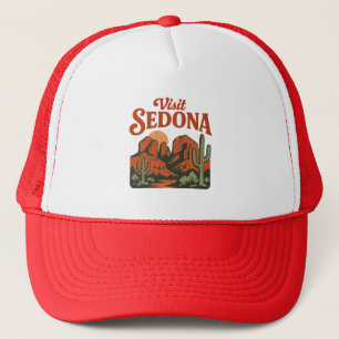 Vintage "Visit Sedona" Desert Travel T-Shirt Trucker Hat