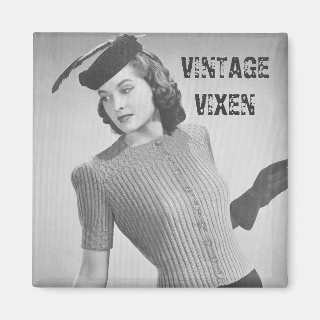 Vintage Vixen Magnet (Front)