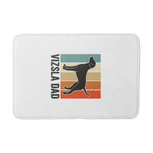 Vintage Vizsla Dad Dog Lover Shirt Design_1 Bath Mat