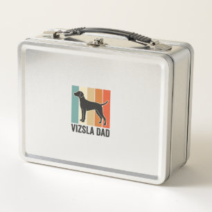 Vintage Vizsla Dad Dog Lover Shirt Design_1 Metal Lunch Box
