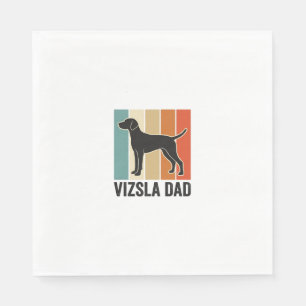 Vintage Vizsla Dad Dog Lover Shirt Design_1 Napkin