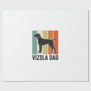 Vintage Vizsla Dad Dog Lover Shirt Design_1 Wrapping Paper