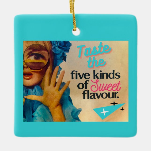 Vintage Voices Ceramic Ornament (Front)