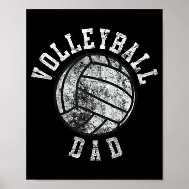 Vintage Volleyball Dad  Poster (Front)