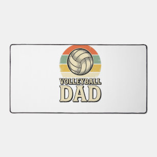 Vintage Volleyball Dad Retro Shirt Design_1 Desk Mat