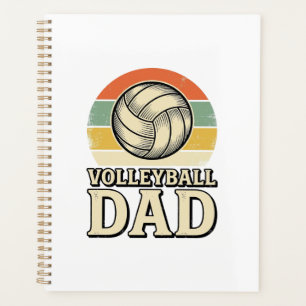 Vintage Volleyball Dad Retro Shirt Design_1 Planner