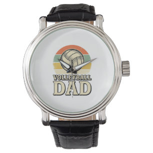Vintage Volleyball Dad Retro Shirt Design_1 Watch