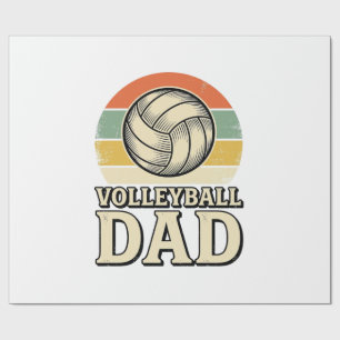 Vintage Volleyball Dad Retro Shirt Design_1 Wrapping Paper