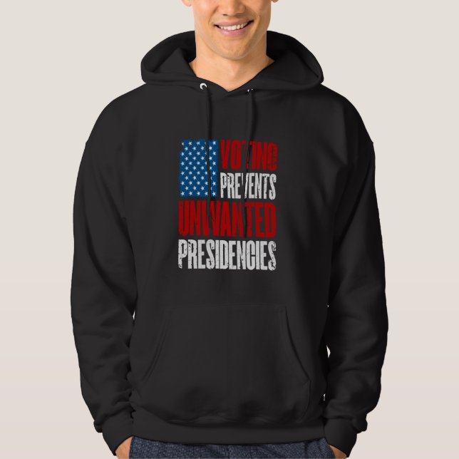 Vintage Voting Prevents Unwanted Presidencies Amer Hoodie (Front)