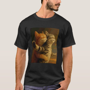 Vintage Wacky Cat Funny Kitten Titanic Meme Parody T-Shirt