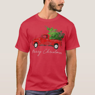 Vintage Wagon Christmas  - Tree on Car Xmas Vacati T-Shirt