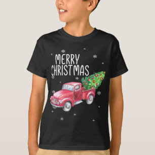 Vintage Wagon,Truck Tree Merry Christmas pajama T-Shirt