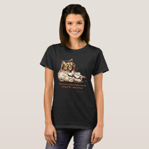 Vintage Wain Cat Playing Violin Art T-Shirt