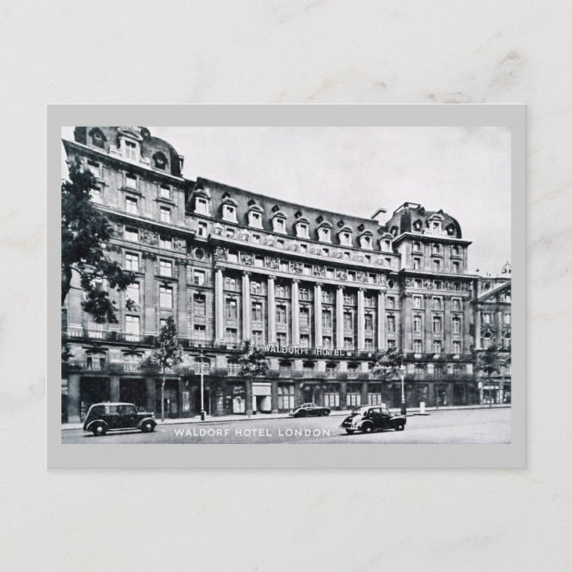 Vintage Waldorf Hotel London Postcard (Front)