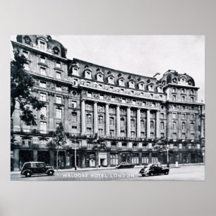 Vintage Waldorf Hotel London Poster