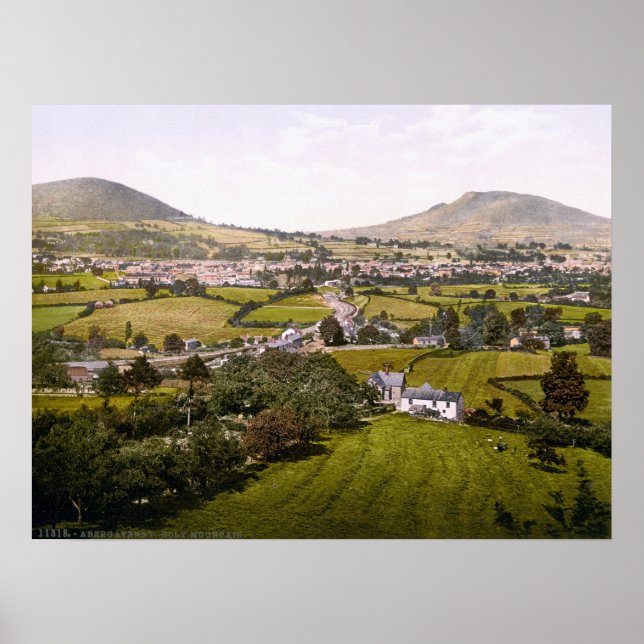 Vintage Wales, Abergavenny Holy Mountain Poster (Front)