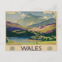Vintage Wales Travel Poster
