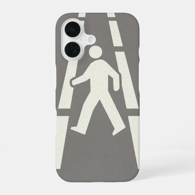 Vintage Walk Path Mark iPhone 16 Case (Back)