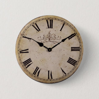 Vintage Wall Clock 6 Cm Round Badge