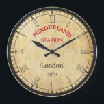 Vintage wall clock Sunderland Station 1879<br><div class="desc">Vintage wall clock Sunderland Station 1879</div>