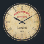 Vintage wall clock Sunderland Station 1879<br><div class="desc">Vintage wall clock Sunderland Station 1879</div>