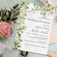 Vintage Wall Style Rosy Journal Wedding Reception