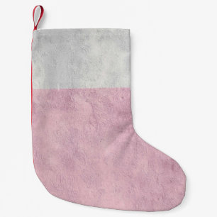 VINTAGE WALL WITH GREY AND BLUE PAINTED SMALL CHRISTMAS STOCKING