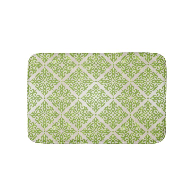 Vintage wallpaper bath mat (Front)