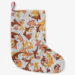 Vintage Wallpaper - Floral Pattern from 18th Centu Small Christmas Stocking